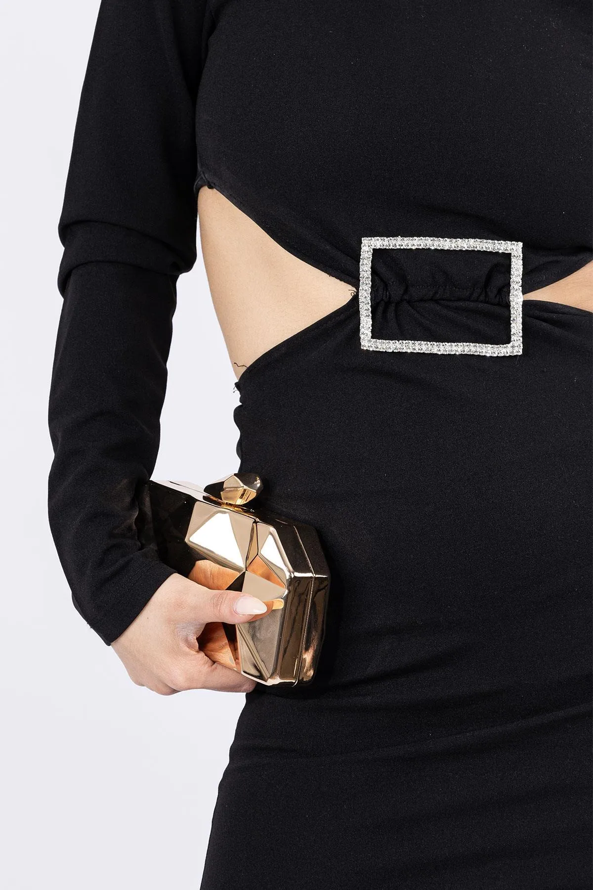 Getcho  Hetja Damen-Clutch-Portfolio und Abendkleid-Tasche aus Metall