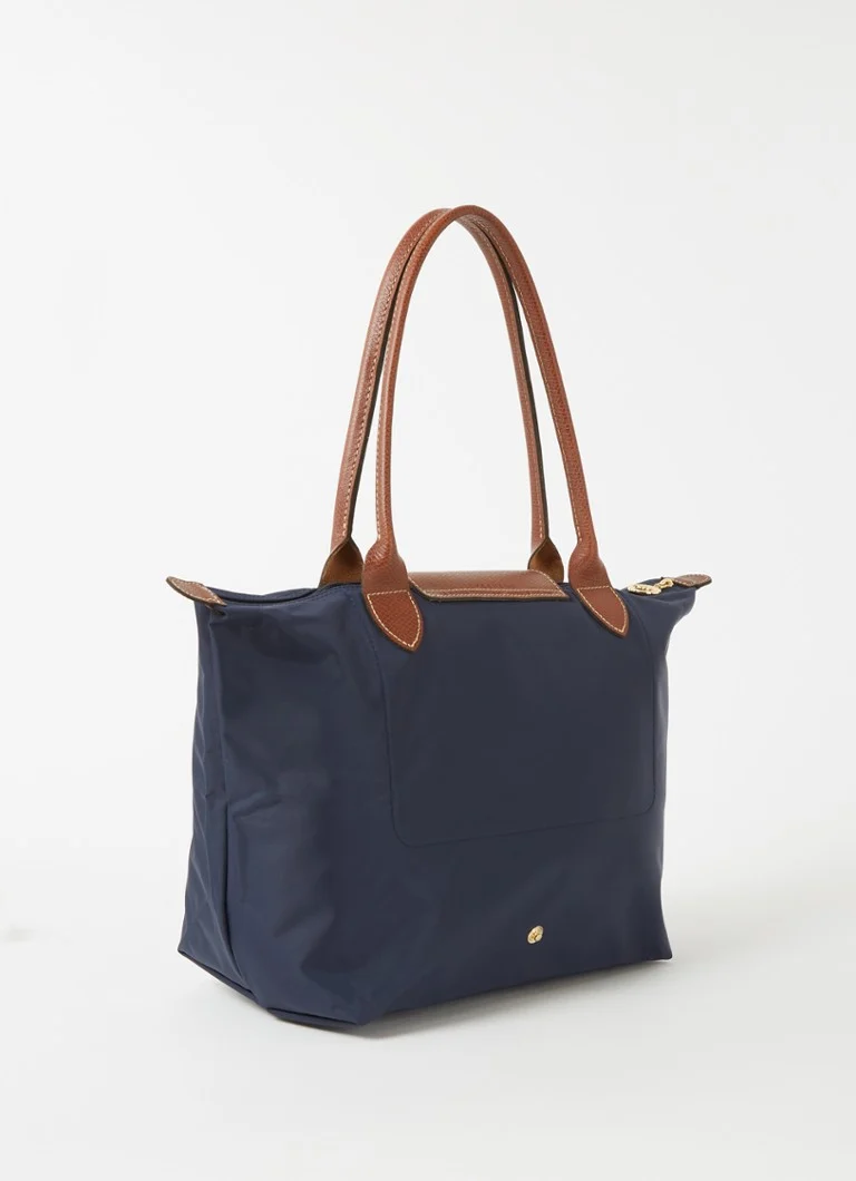 Longchamp Le Pliage Original olkalaukku M nahkayksityiskohdilla