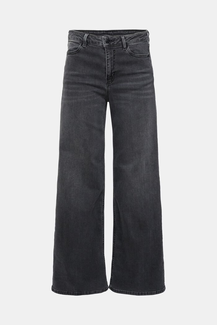 High-Rise-Jeans mit weitem Bein