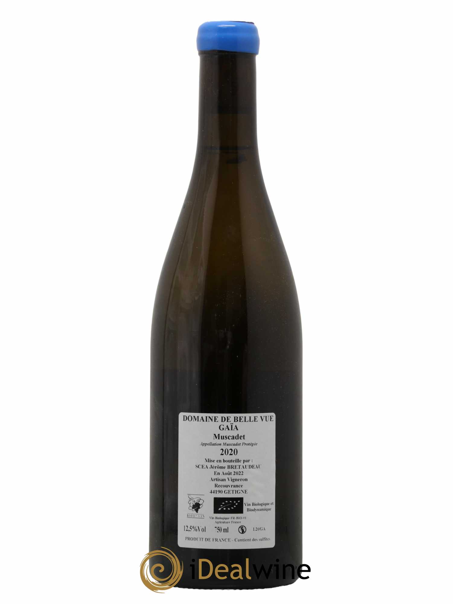 Muscadet-Sèvre-et-Maine Gaia Jérôme Bretaudeau - Domaine de Bellevue  2020 - Lot de 1 Bouteille