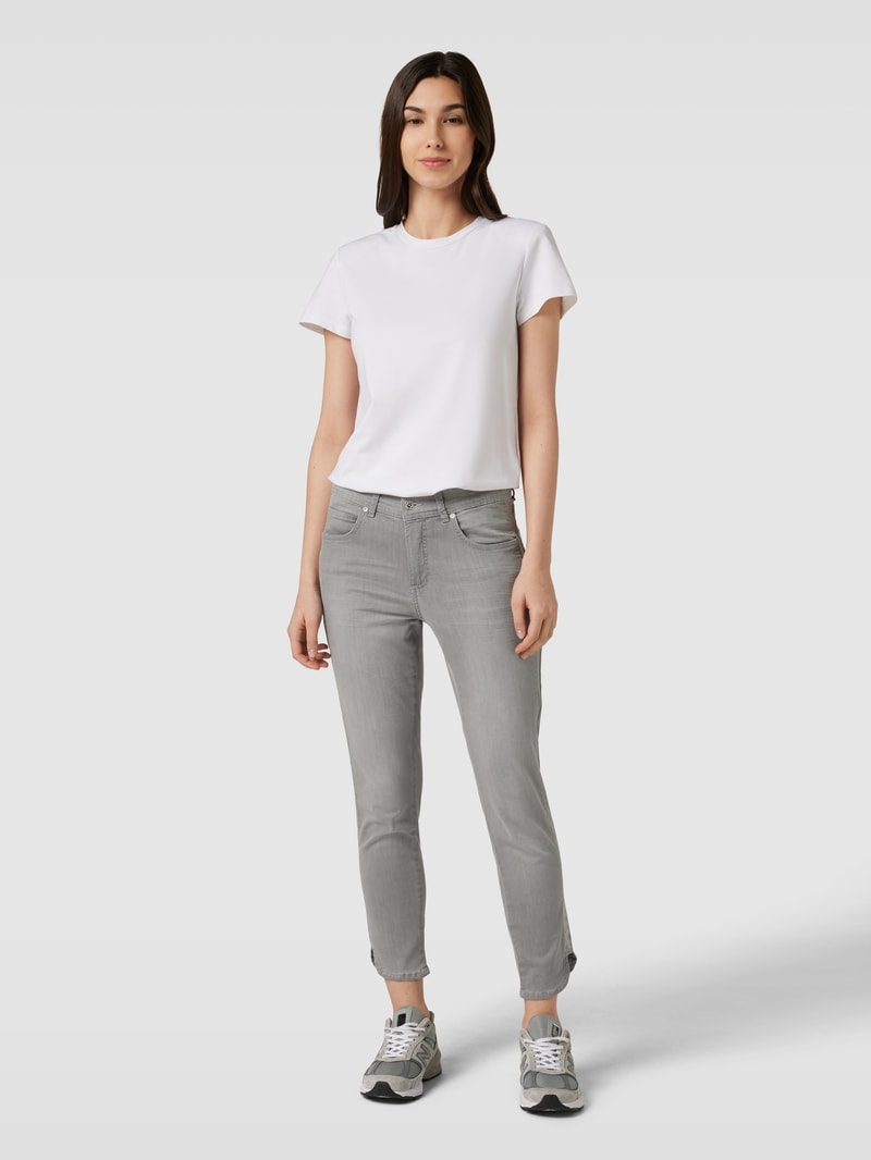 Jeans im 5-Pocket-Design Modell 'ORNELLA' in hellgrau