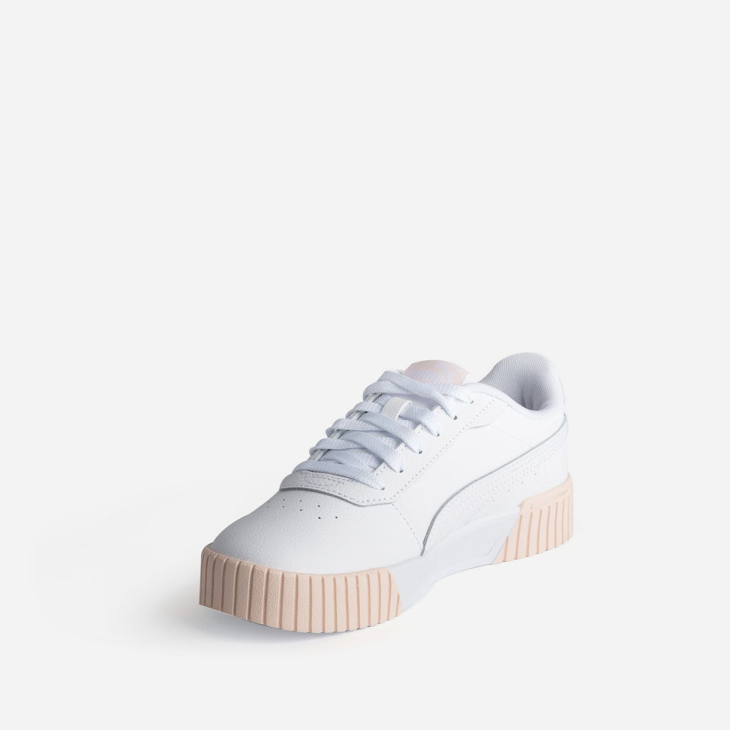 Tennis PUMA blanche et pêche à plateforme