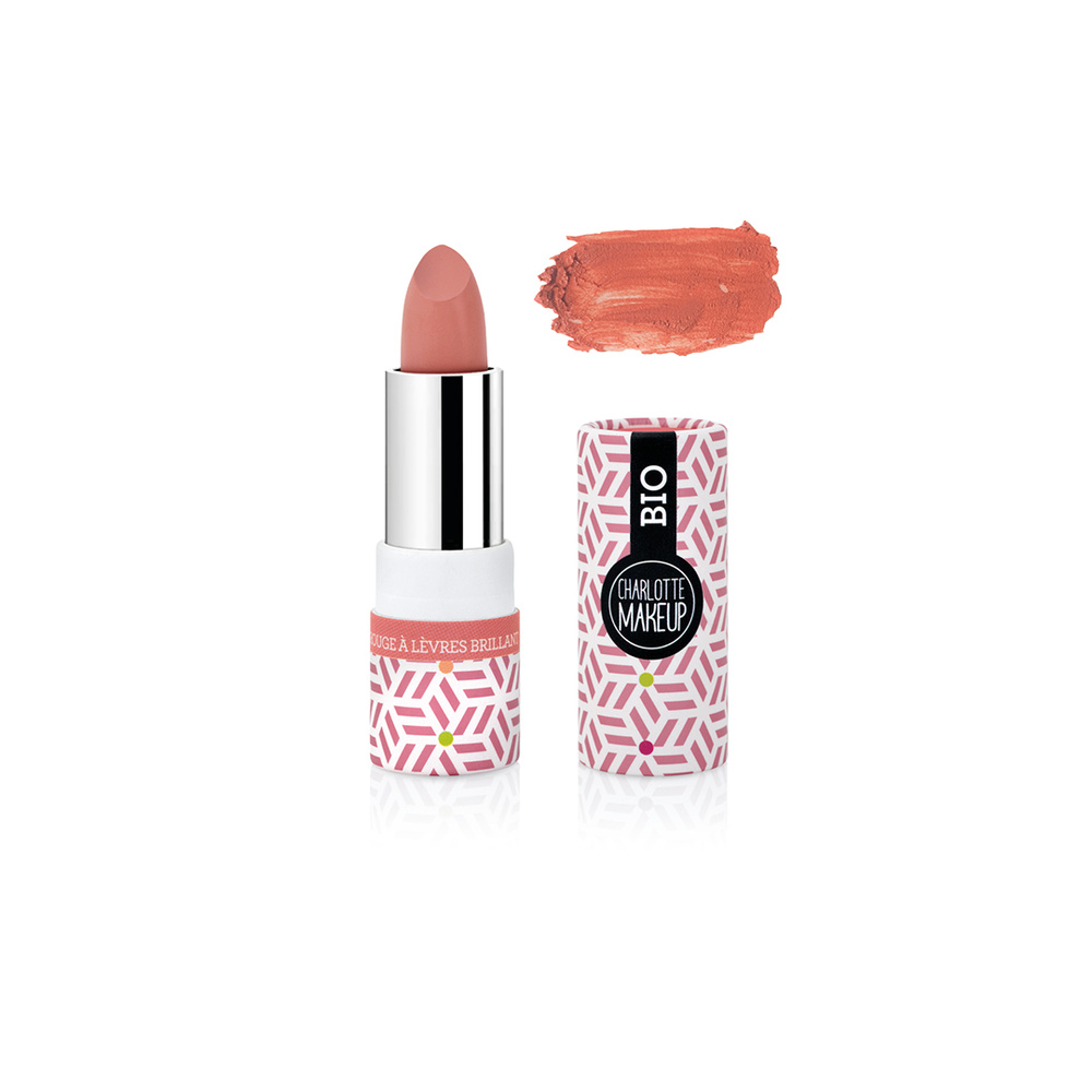 Charlotte Bio 01 - Rouge à lèvres Bois de Rose Brillant Bio Rouge à lèvres