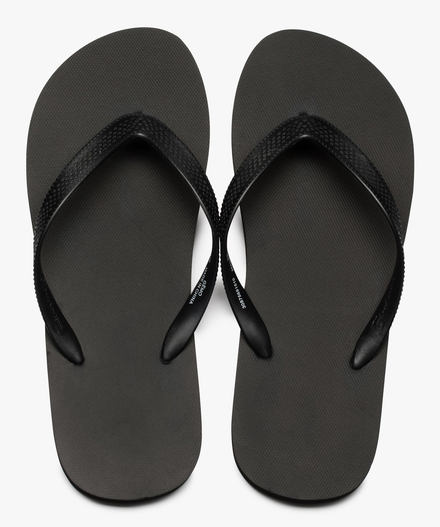 Tongs homme unies noir | GEMO