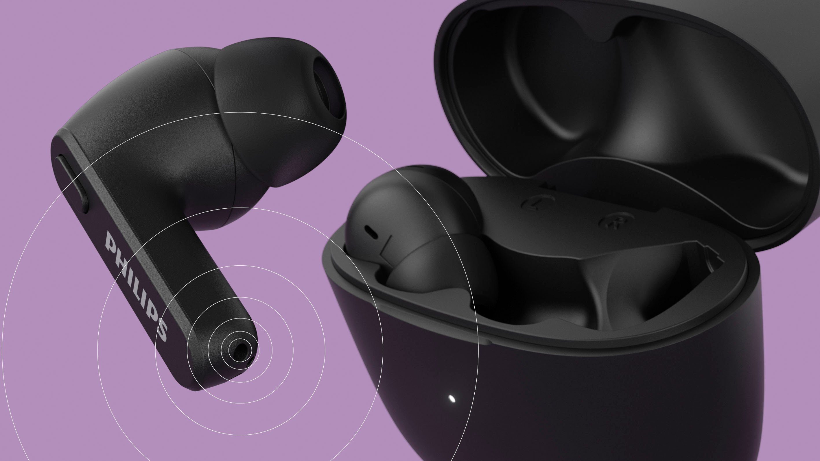 Philips TAT2206 wireless In-Ear-Kopfhörer (Multi-Point-Verbindung, Rauschunterdrückung, True Wireless, integrierte Steuerung für Anrufe und Musik, A2DP Bluetooth, AVRCP Bluetooth, Bluetooth, HSP)