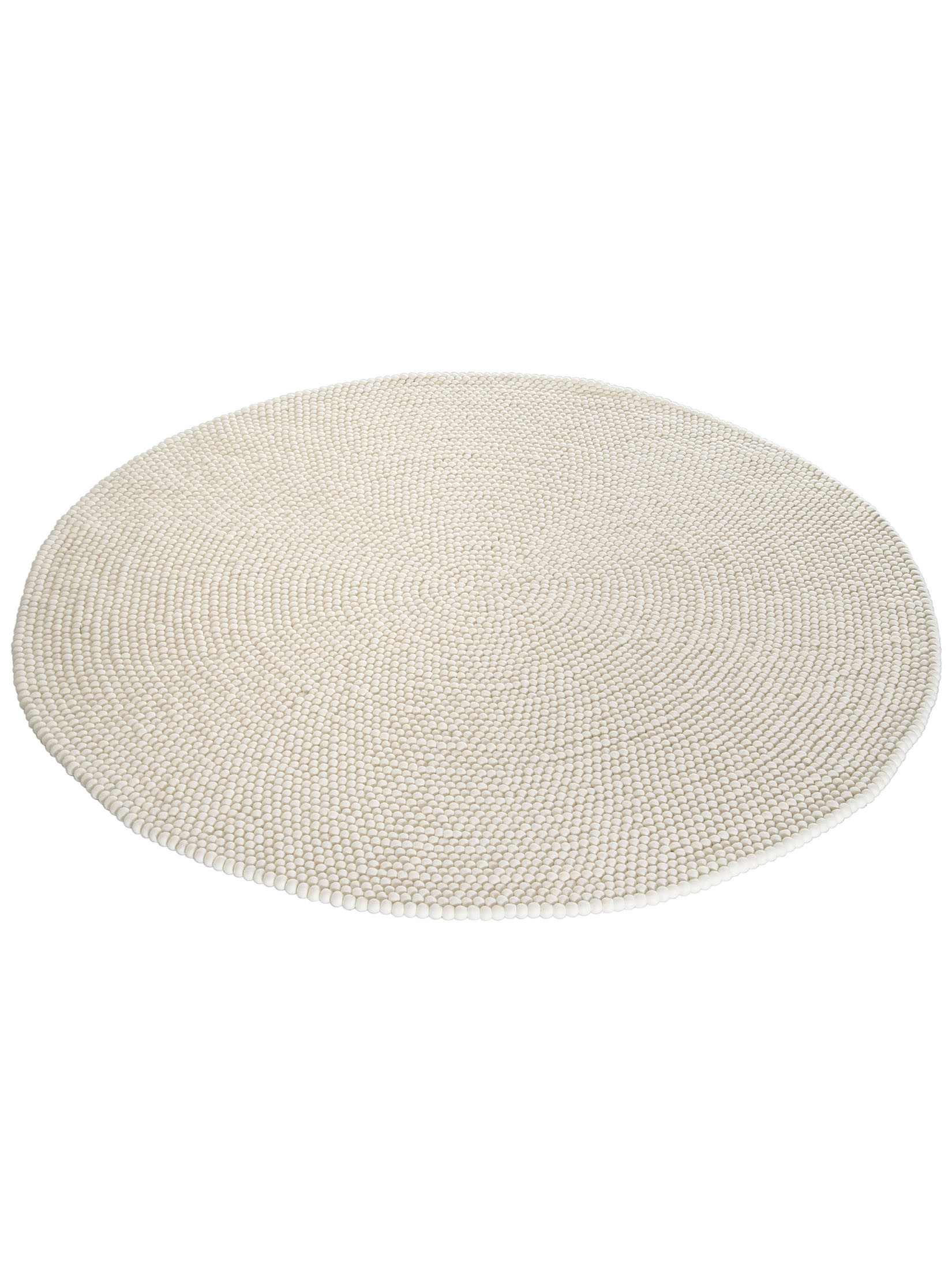 Smedby Filzkugel-Teppich, White