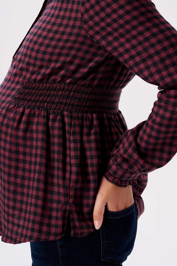Karierte Flanellbluse mit Stillfunktion