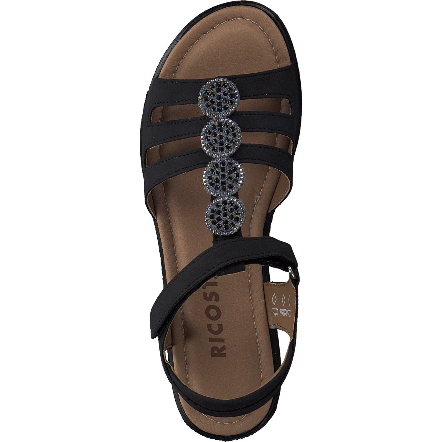 Ricosta Ana 7000402, Sandalen (Kinder), Damen, Schwarz