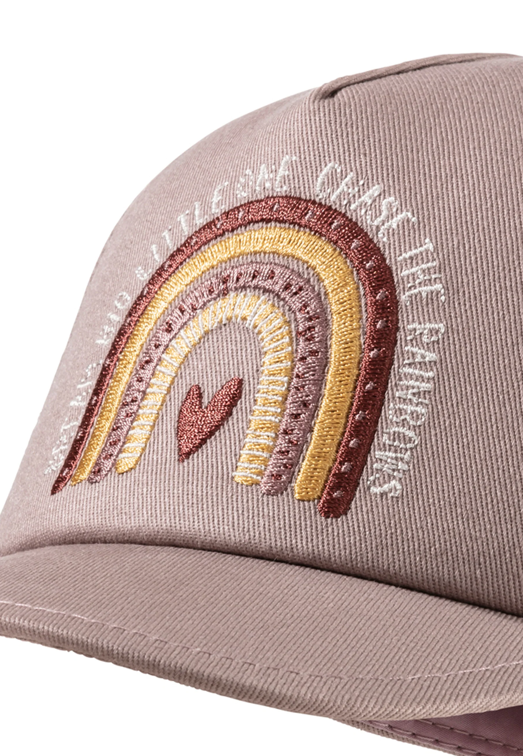 Baseballcap mit Regenbogen-Stickerei in lila