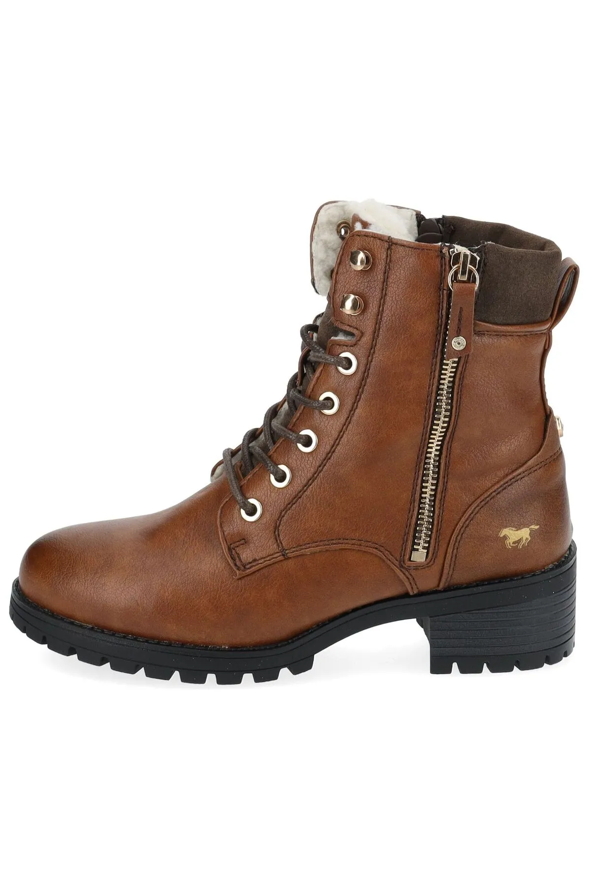 Mustang  Stiefelette - Braun - Blockabsatz