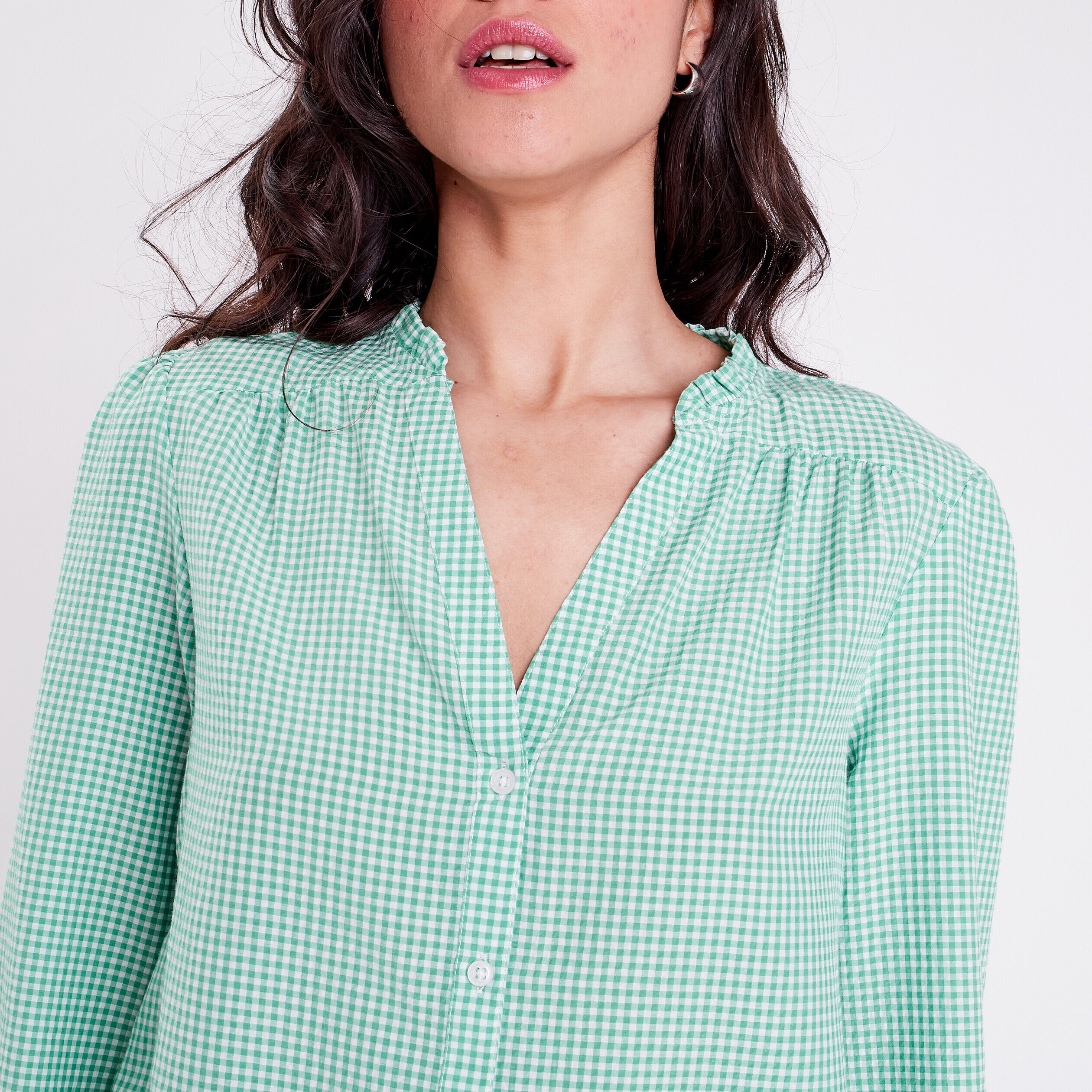 Chemise manches longues blanc femme | Cache Cache