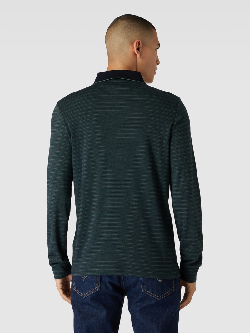Poloshirt mit Streifenmuster in khaki