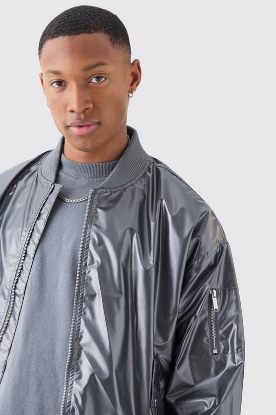Kastige Metallic Ma1 Bomberjacke