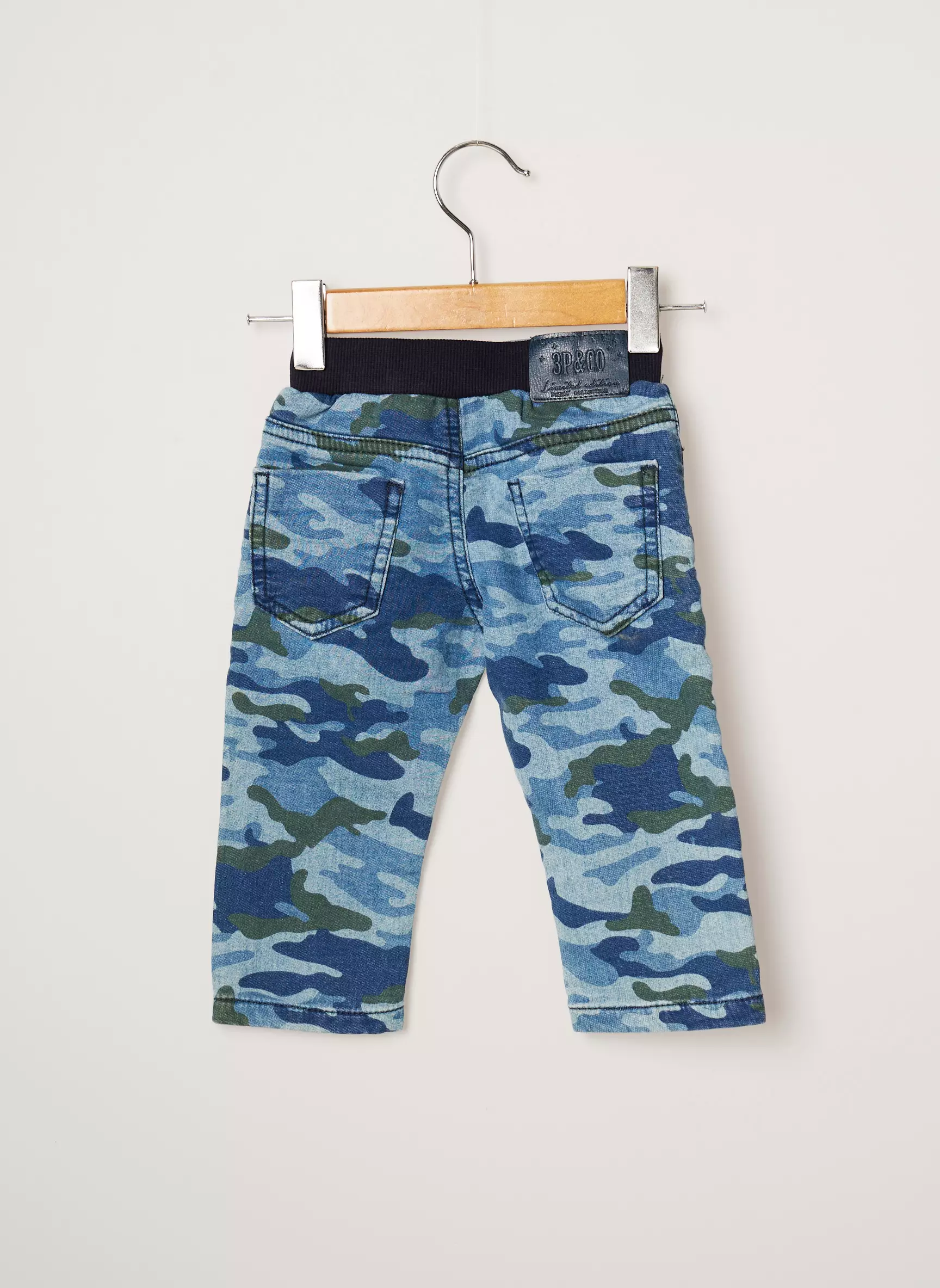 3 Pommes Pantalons Droits Garcon couleur bleu