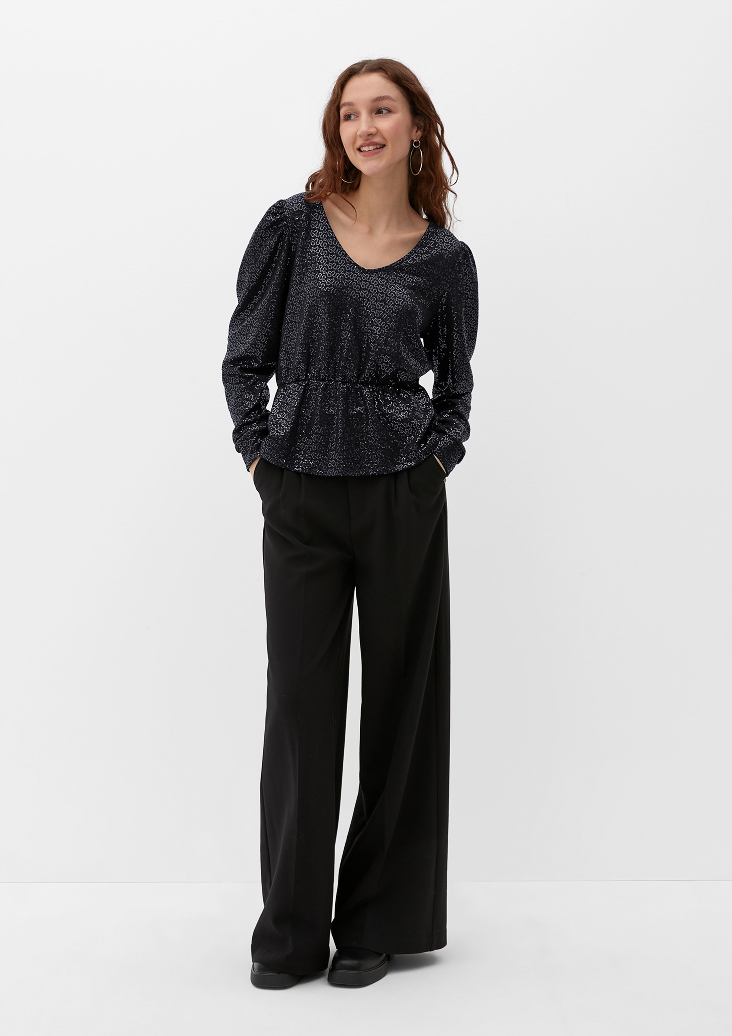 Blusenshirt mit V-Ausschnitt  2126055-9999