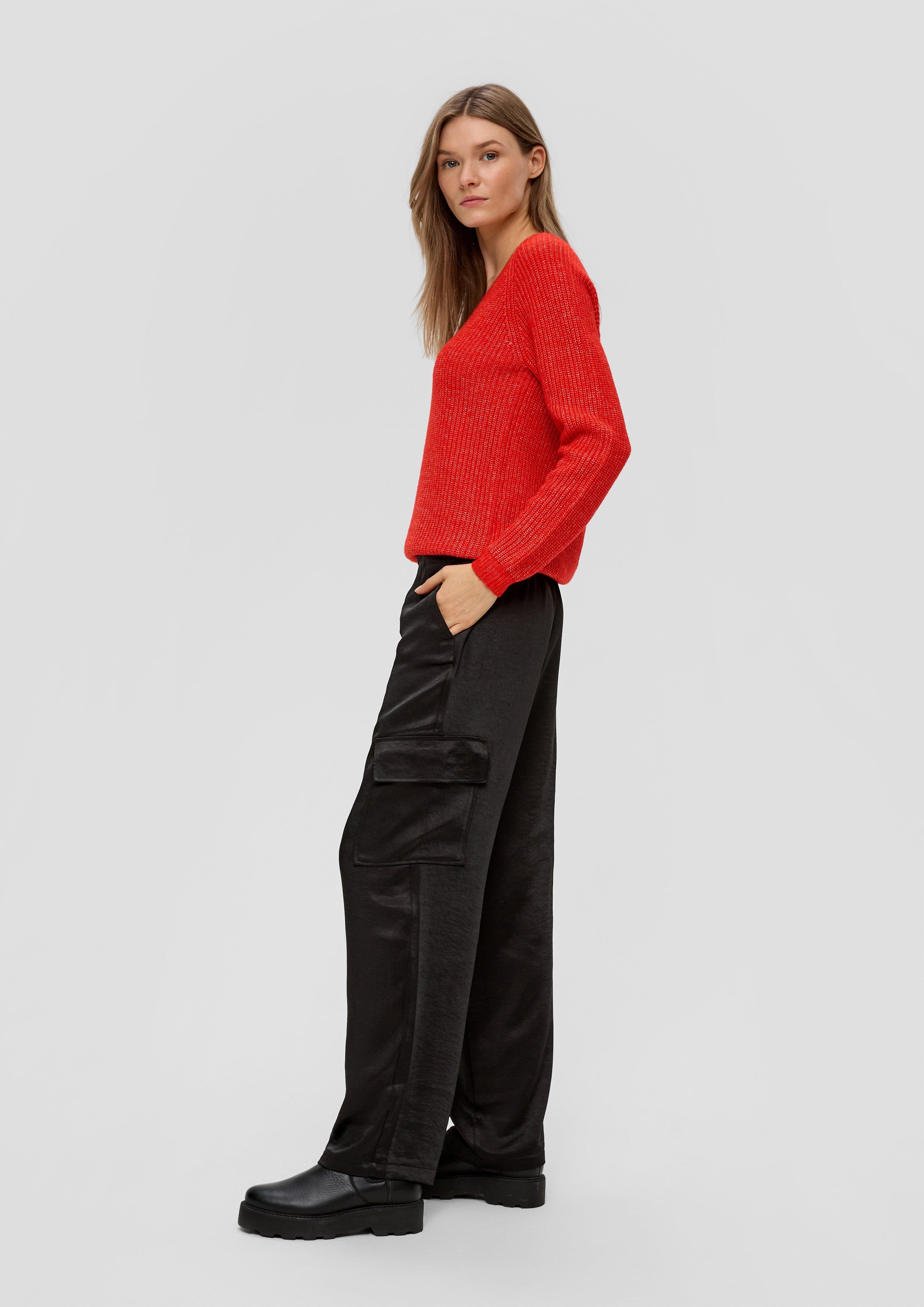 Relaxed: Satin-Hose mit Wide Leg  2152054-9999