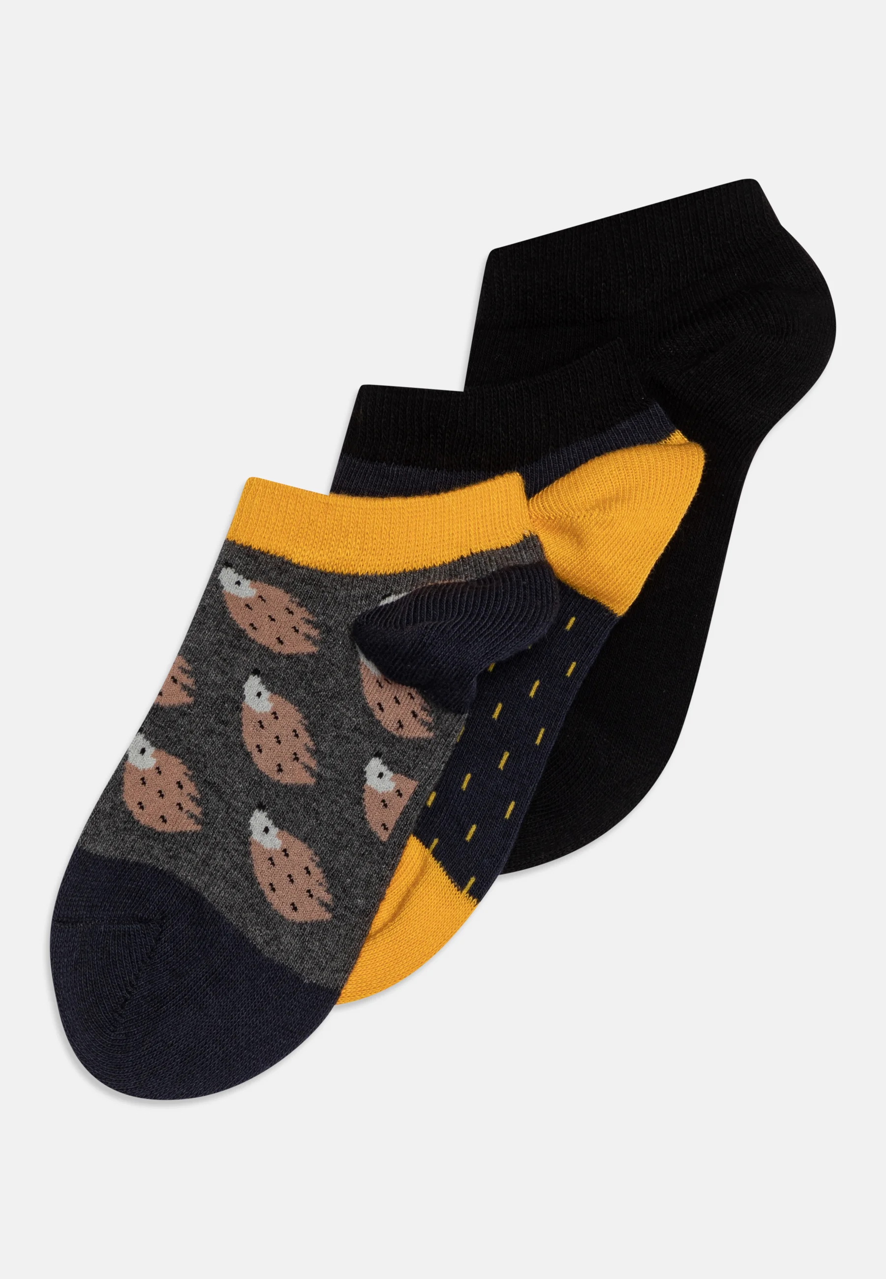 Calcetines unisex de tobillo bajo DIM HEDGEHOG (paquete de 3)