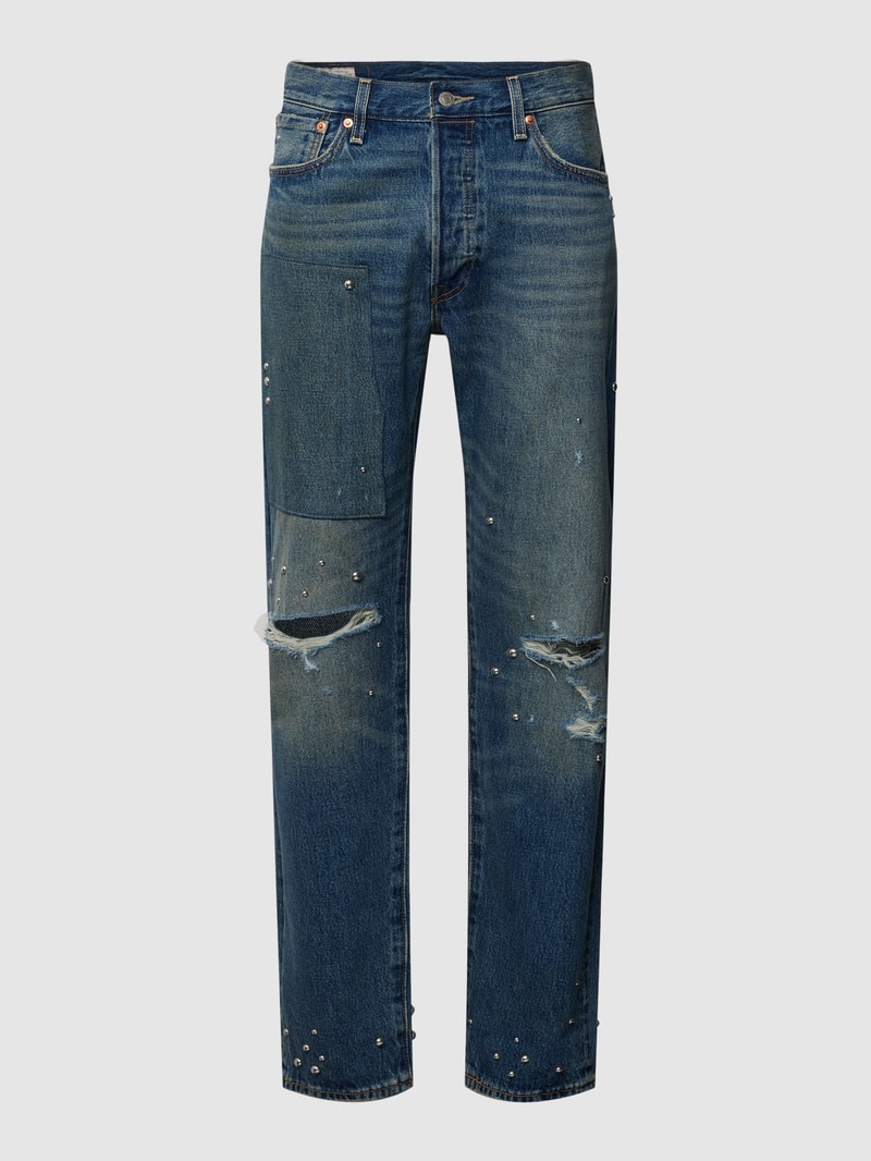 Jeans im Used-Look in jeans