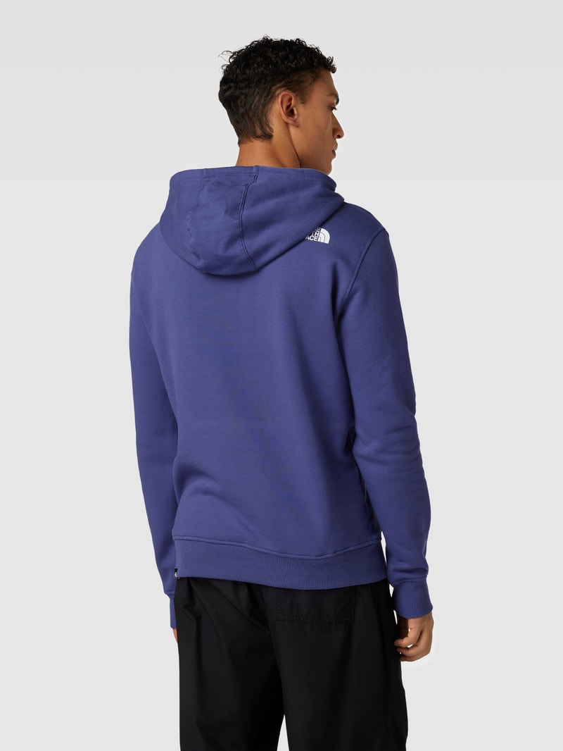 Hoodie mit Label-Print Modell 'Simple Dome' in blau