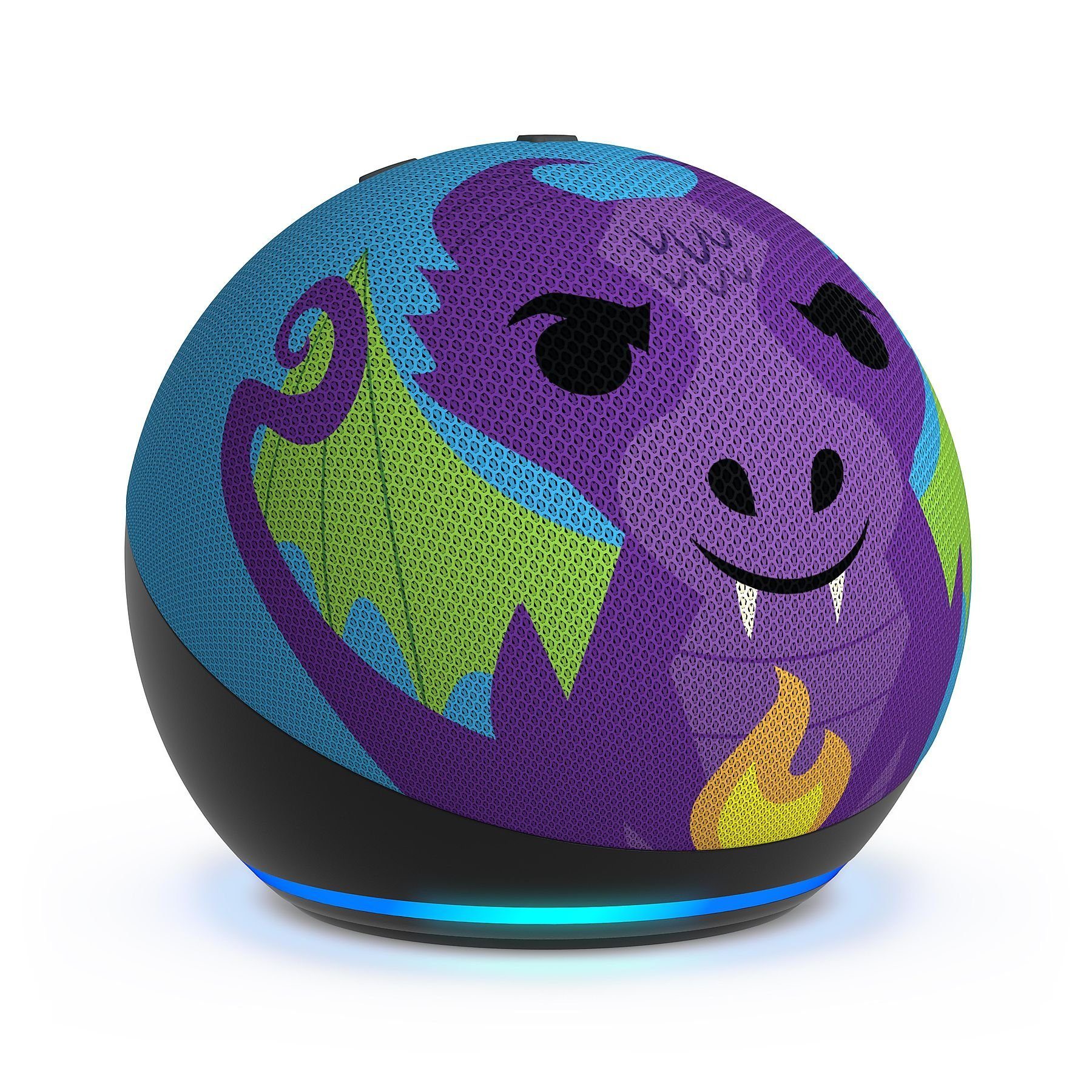 Amazon Echo Dot Kids (5.Gen) Drachen Design Kinder Edition mit Alexa Lautsprecher (Bluetooth, WLAN (WiFi), mit Sprachsteuerung, Smart Speaker Streaming)