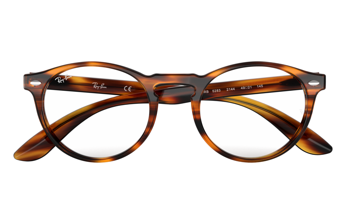 RB5283 OPTICS - Havana cu dungi strălucitoare