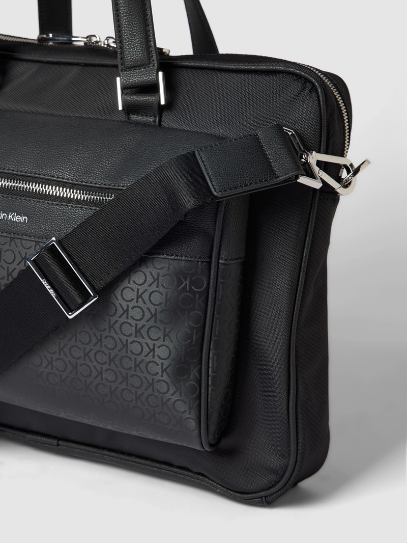 Laptoptasche mit Label-Details Modell 'ELEVATED' in schwarz