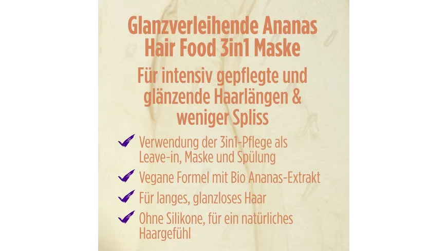 Garnier Fructis Maske Hairfood Ananas 400 ml