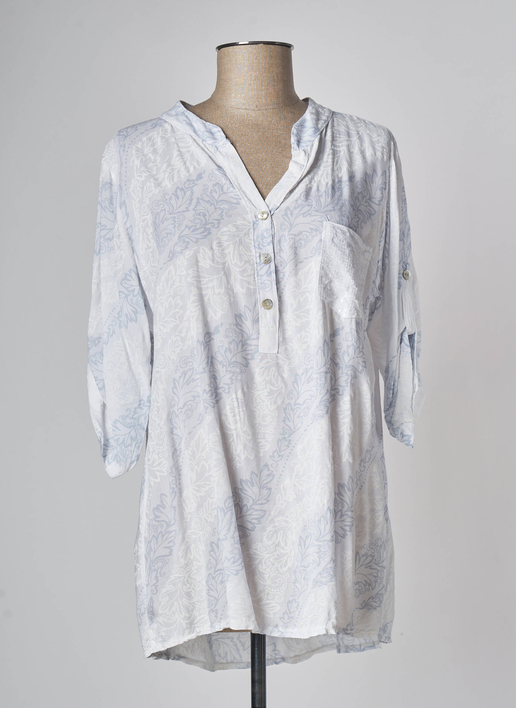 Made In Italy Tuniquemanchelongue Femme couleur blanc