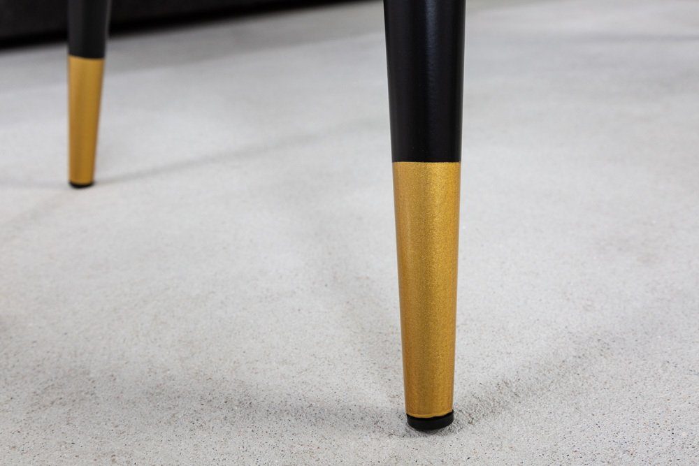 riess-ambiente Couchtisch PARIS 110cm anthrazit / schwarz-gold (Einzelartikel, 1-St), Wohnzimmer · Kristallglas · Marmor-Dekor · Stube