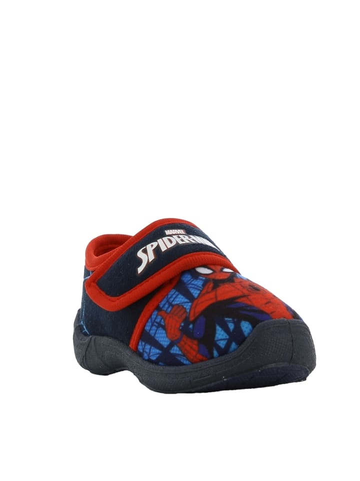Spiderman Hausschuhe mit Marvel Spiderman Motiv, in Rot, mit Klettverschluss günstig kaufen