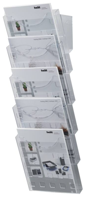 helit Wandprospekthalter DIN A4 Transparent