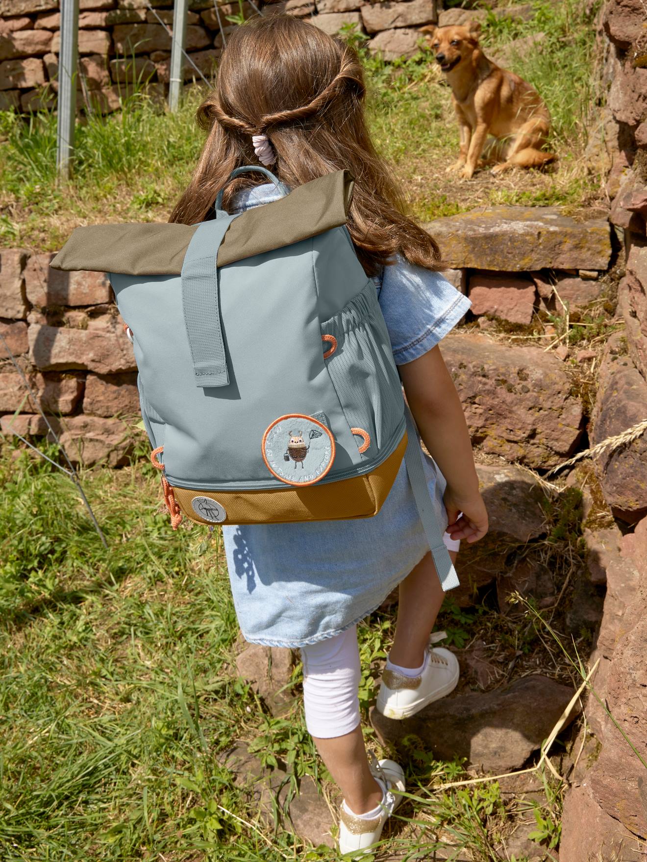 Mini sac à dos LÄSSIG Rolltop Nature noisette