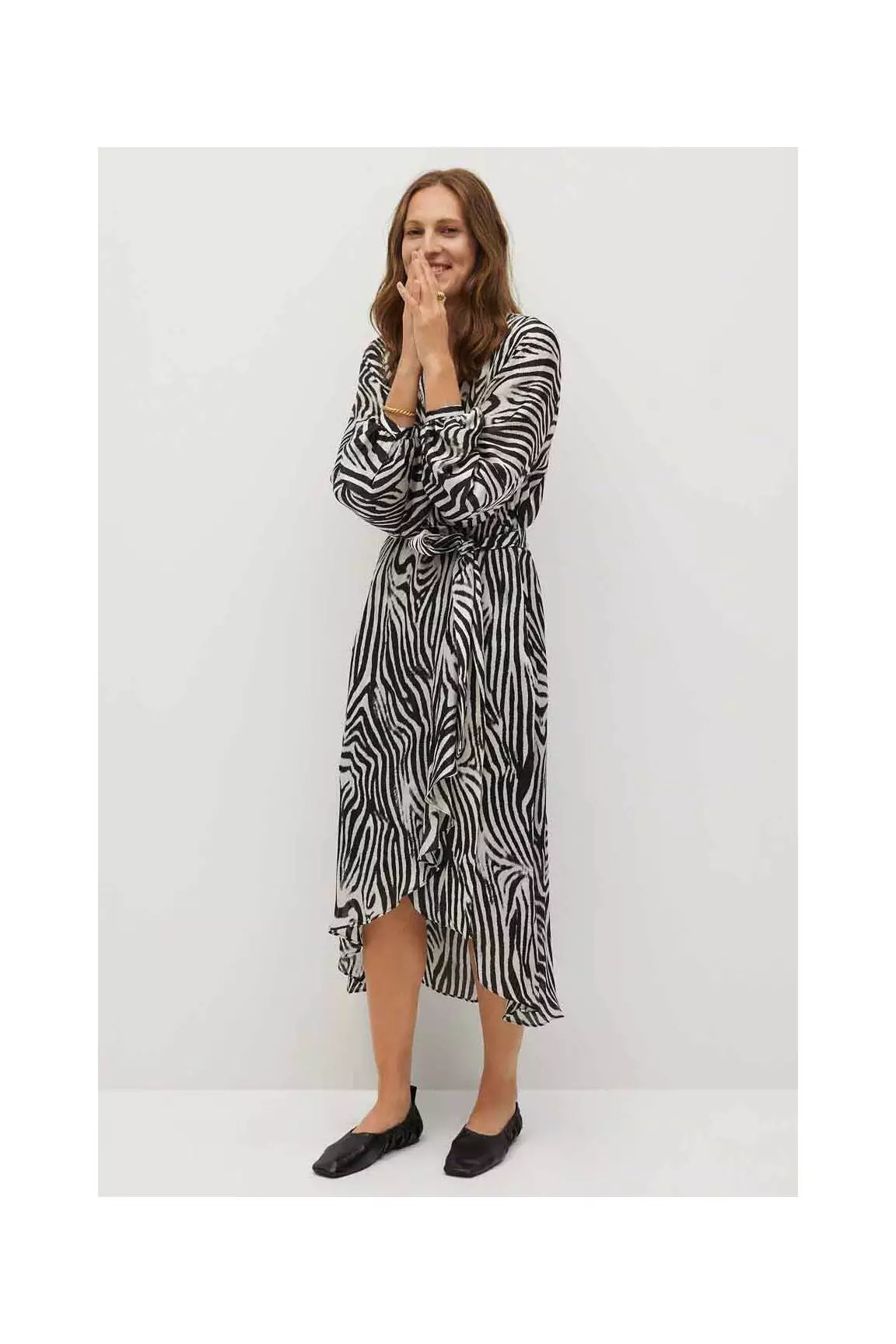 Mango Robes Longues Femme couleur noir