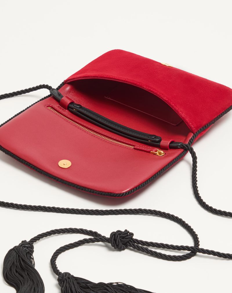 Bolsa de ombro Mini Sans Fin em camurça