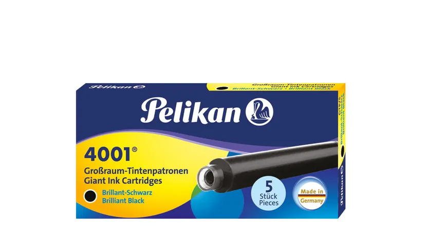 Pelikan Großraumtintenpatrone 4001 brillant-schwarz 5er-Pack schwarz