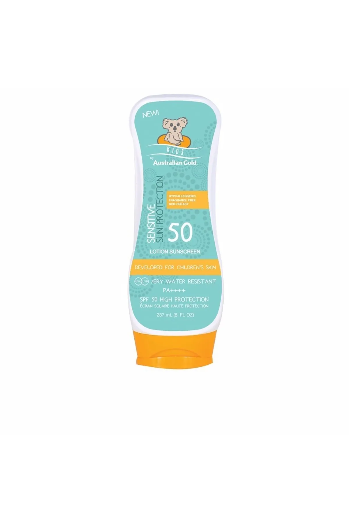 Australian Gold  Kinder Sensitiv Sonnenschutzlotion Spf50 Australisches Gold 237 ml