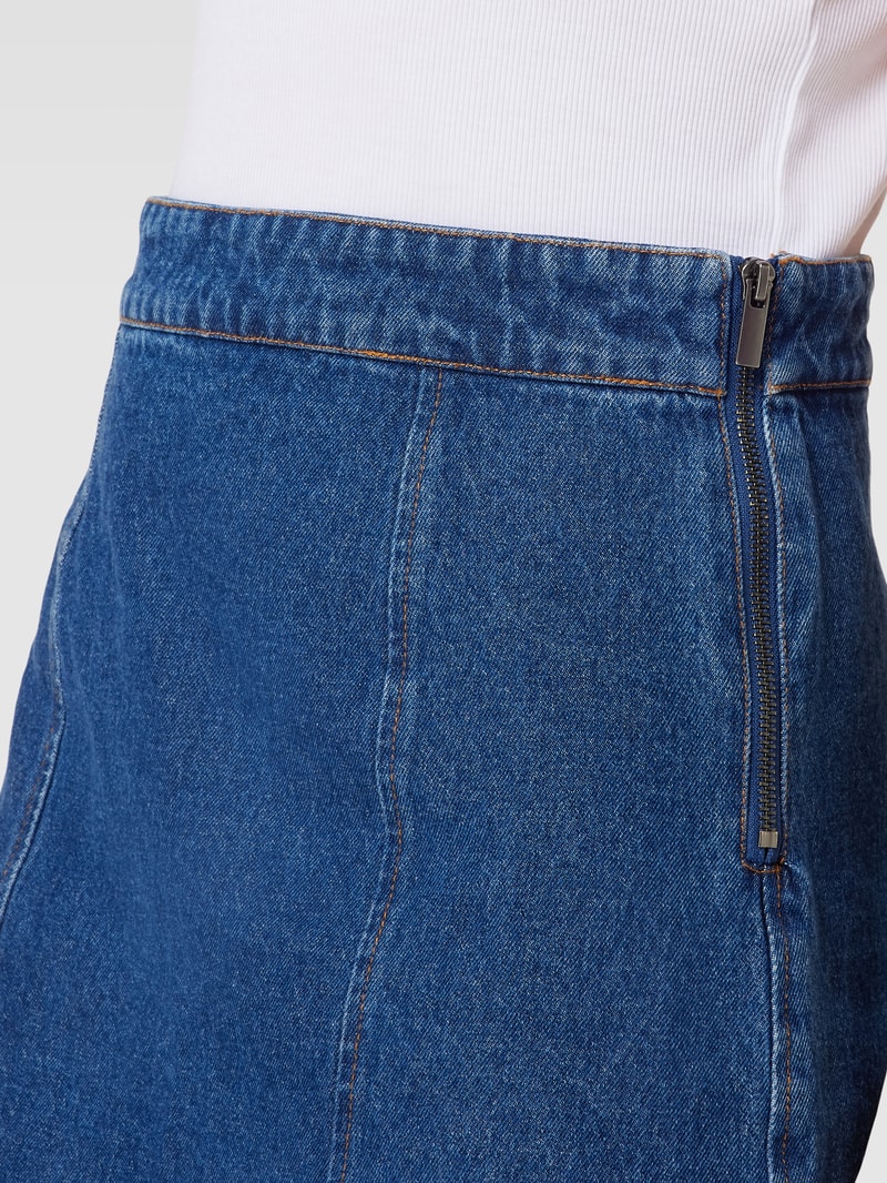 Jeansrock mit Teilungsnähten Modell 'NELLY' in jeans