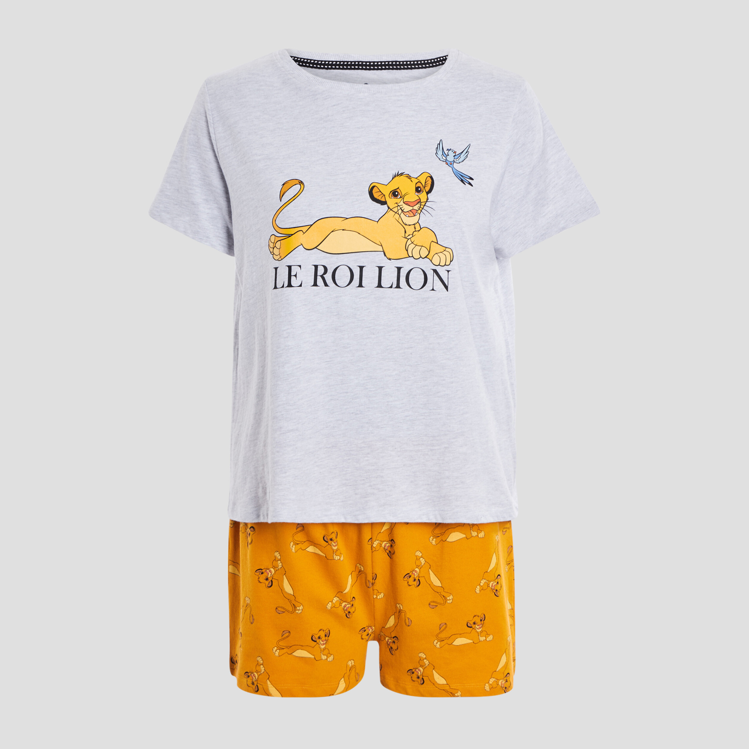 Pyjama Le Roi lion gris clair femme | La Halle