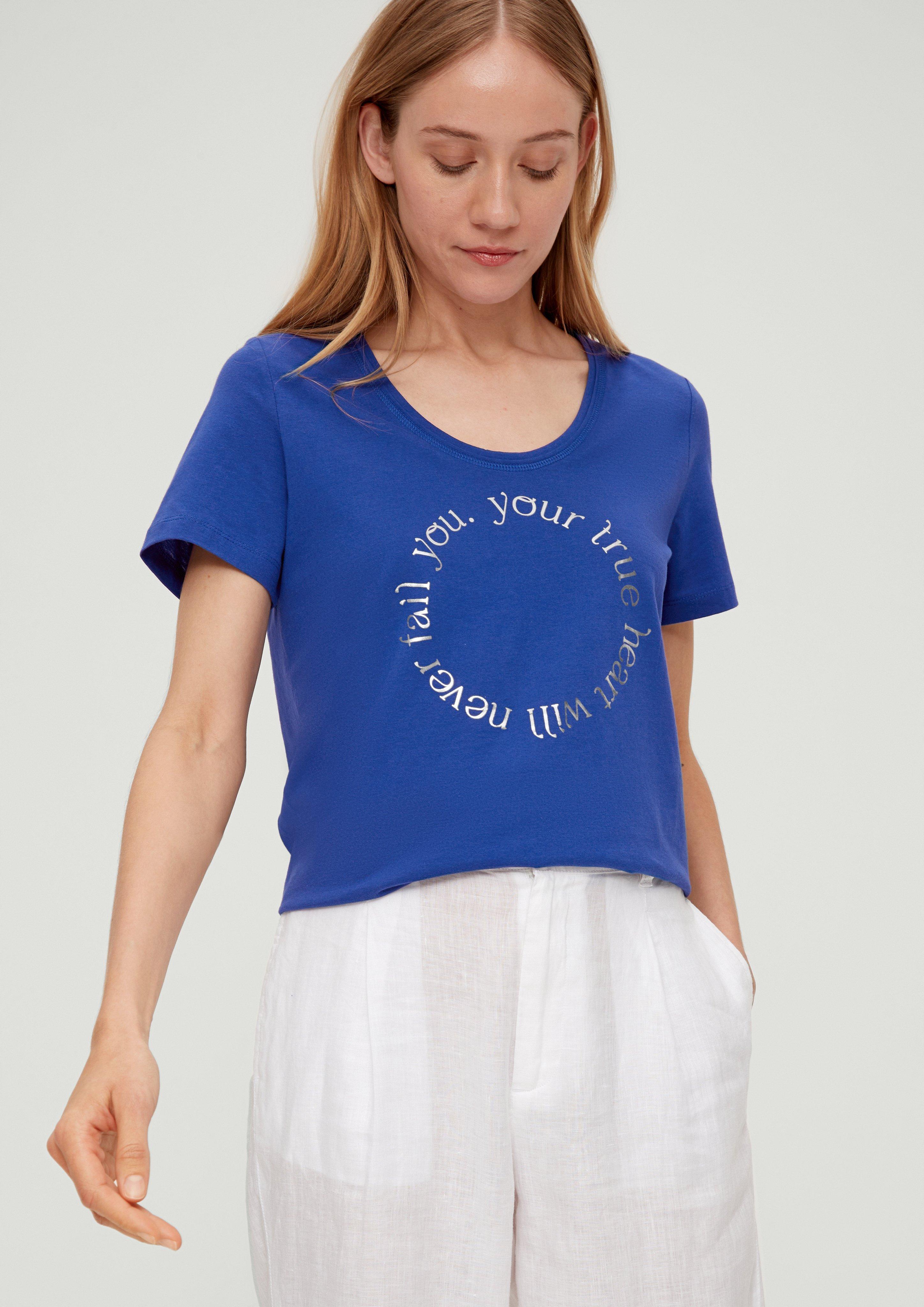 Baumwollshirt mit Frontprint  2132911-56D2