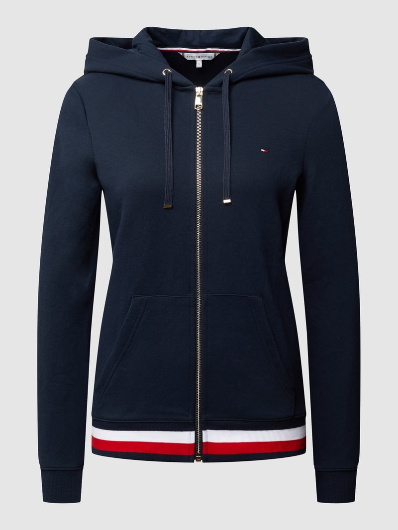 Sweatjacke mit Kapuze in dunkelblau