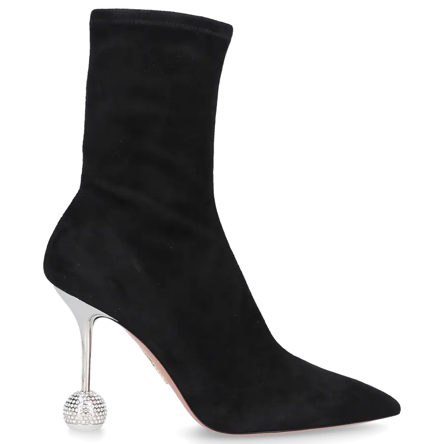 Aquazzura - Stiefeletten YES DARLING 95 Veloursleder - schwarz