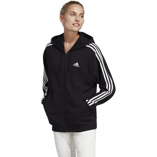 DAMEN JACKE ESSENTIALS 3-STREIFEN FRENCH TERRY OVERSIZED
