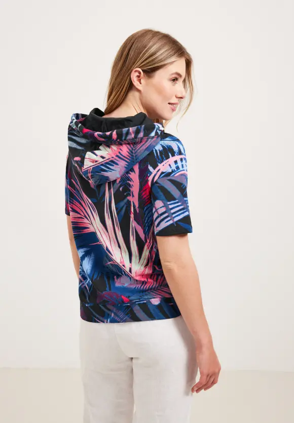 CECIL Blätterprint Hoodie Shirt