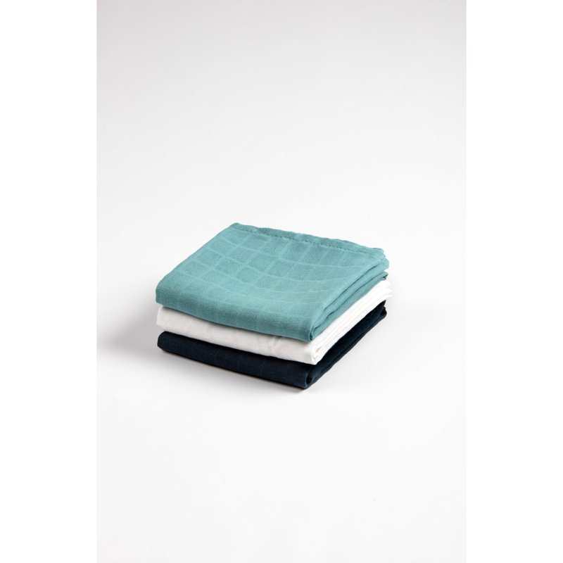 Set de 3 langes Coton Bio unis