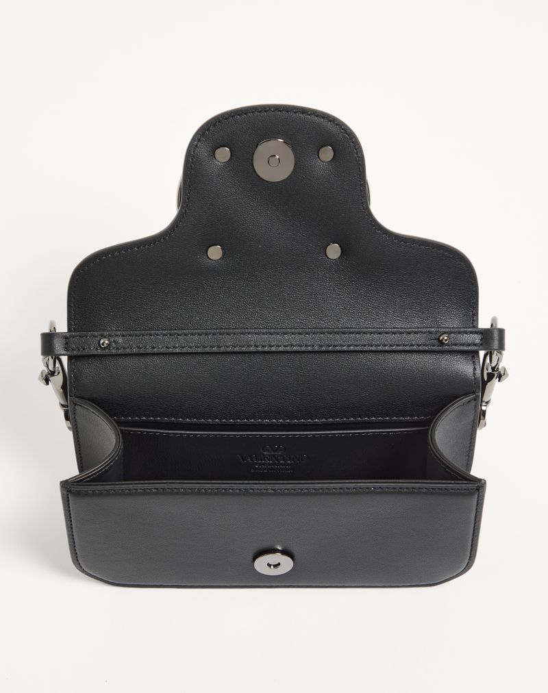 Bolsa de ombro pequena Valentino Garavani Locò com logotipo de joia