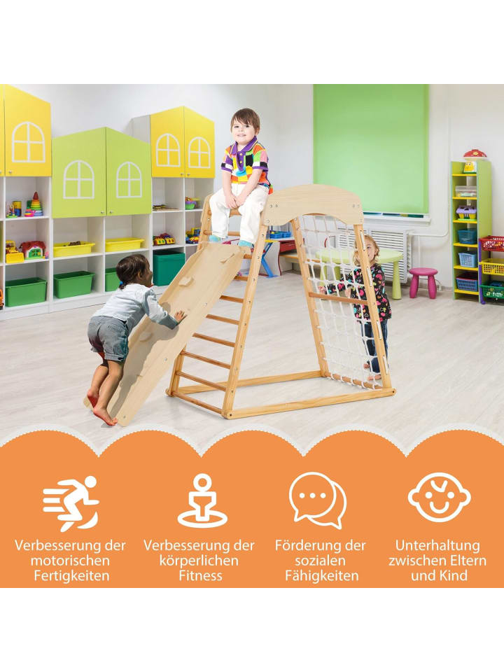 COSTWAY Klettergerüst Indoor in Beige günstig kaufen 113 cm