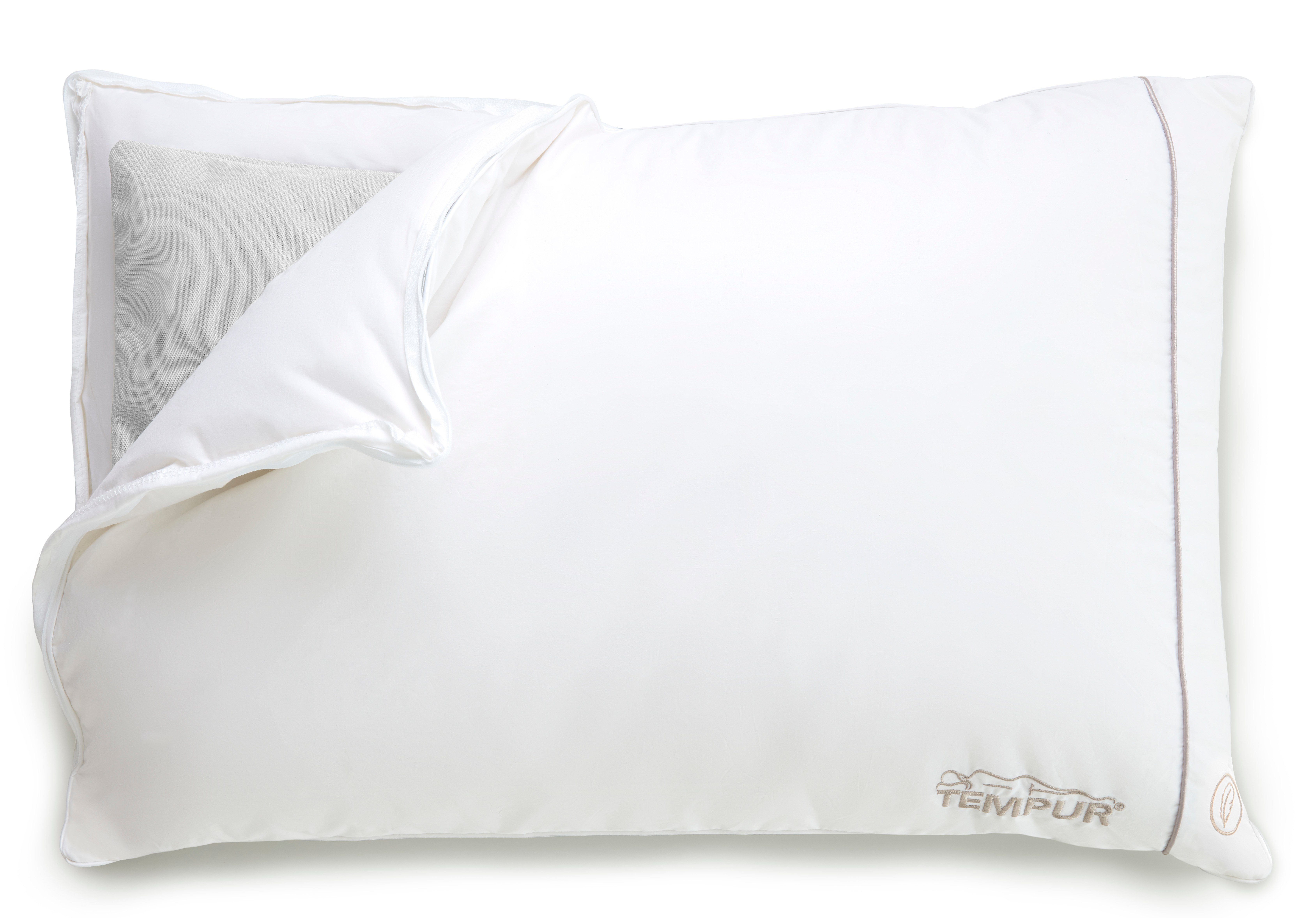 3-Kammer-Kopfkissen TEMPUR Down Luxe Schlafkissen, Tempur, Bauchschläfer, Rückenschläfer, Seitenschläfer, Down Pass, NOMITE zertifiziertes Kissen
