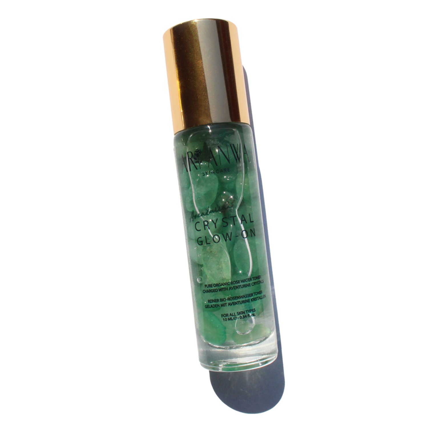 Kühlender Roll-On mit Aventurine und Rosenwasser - Crystal Glow On