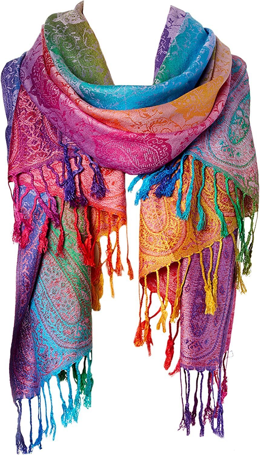 Alster Herz Strickschal Damen Schal Winter, Weich und bequem, Regenbogenfarben, A0318, (1-St), weich und warm