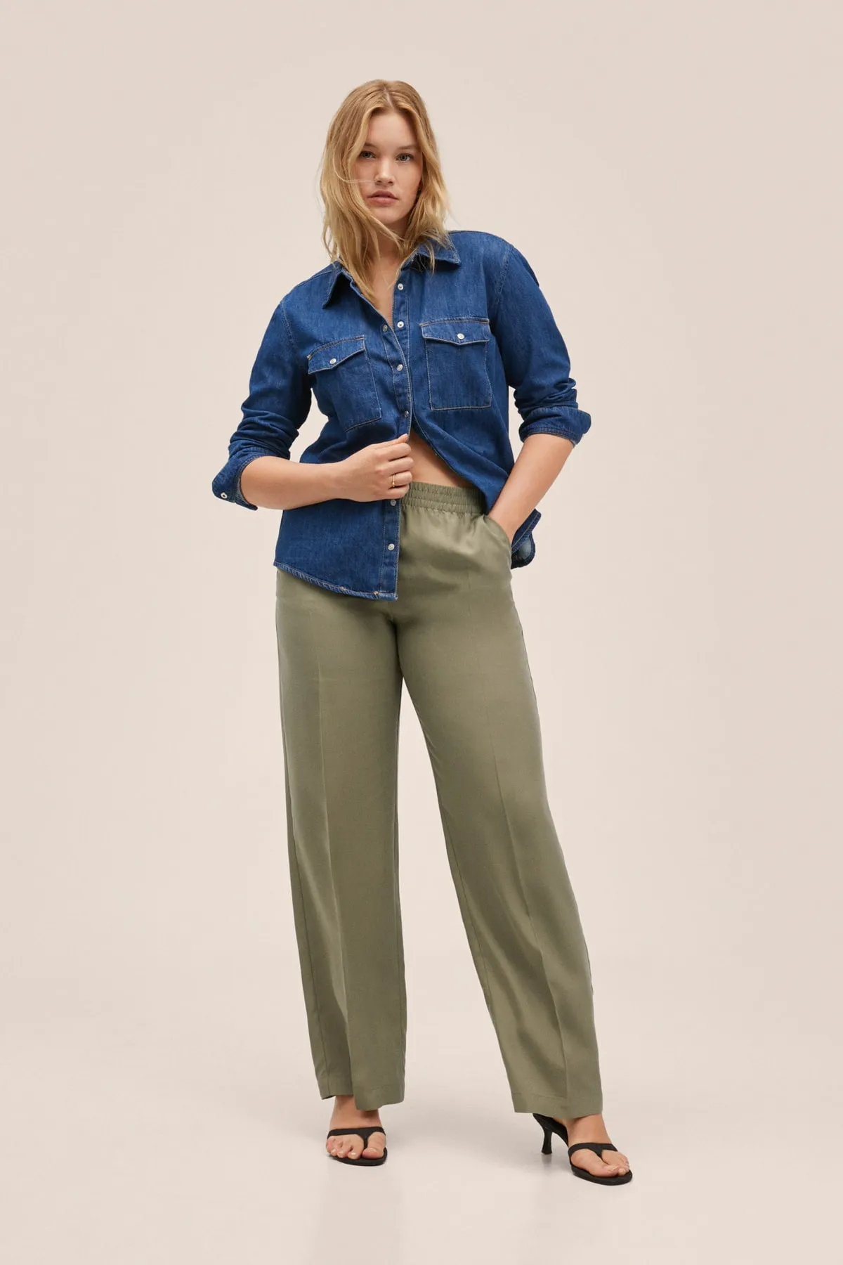 MANGO  27087121 Damen/Mädchen Khaki